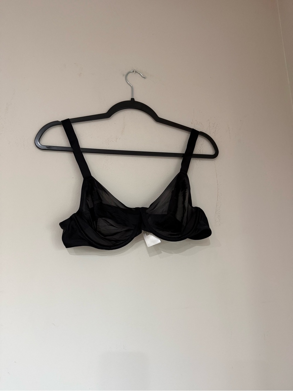 Wolford Black Sheer Underwire Bra | Mesh Unlined Luxury Lingerie | 38B